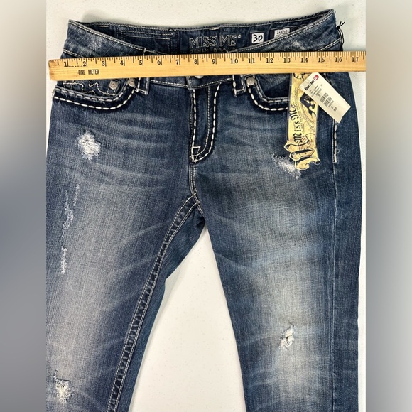 Miss Me Jeans Irene Capri Distressed Flap‎ Pockets Size 30 NWT - Picture 14 of 14